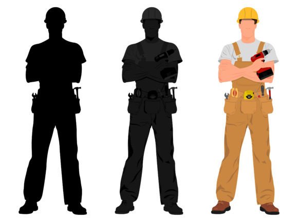 Download Contractor Worker, Handyman in Overall - Overall Collection