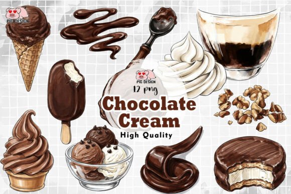 Download Watercolor Chocolate Cream PNG - Chocolate Collection
