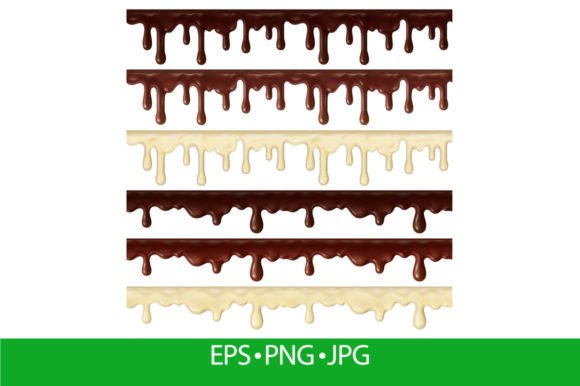 Download Realistic Sweet Chocolate Dripping, Flow - Chocolate Collection