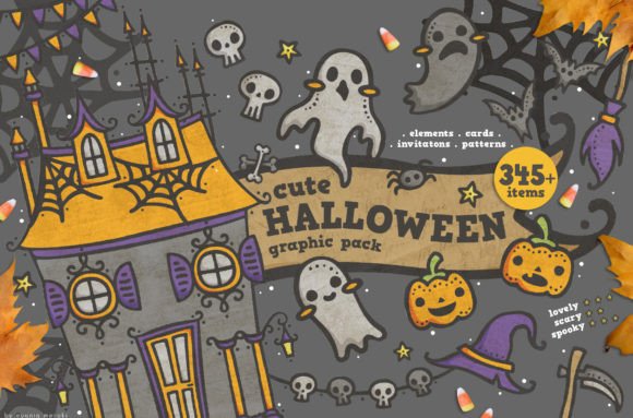 Download Cute Halloween Illustration Set - Premium Bundle