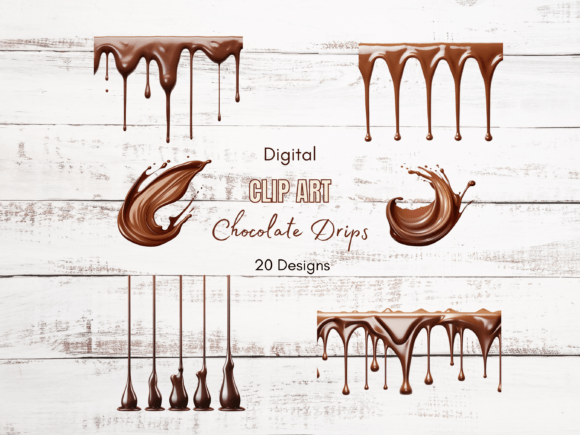 Download Chocolate Drips and Smears Clip Art - Chocolate Collection